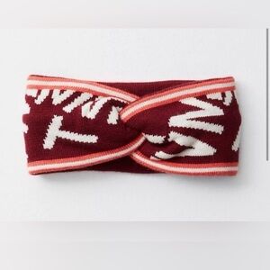 Free People Movement Twisted Ear Warmers- Maroon and Pink. NWOT